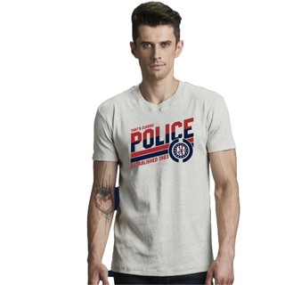 Police Top-dyed  collection  เสื้อยืดคอกลมทรง Slim fit พอดีตัว Extra (XT7)