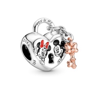 [พร้อมส่ง สินค้าแท้ 💯] Pandora Disney Mickey Mouse &amp; Minnie Mouse Padlock Charm