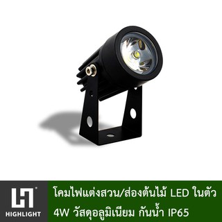 โคมไฟสนาม โคมไฟปักดิน โคมไฟส่องต้นไม้ โคมไฟแต่งสวน LED รุ่น HL-JP001-4W-BK-3000K/6400K มีให้เลือกแสง วอร์ม/ขาว