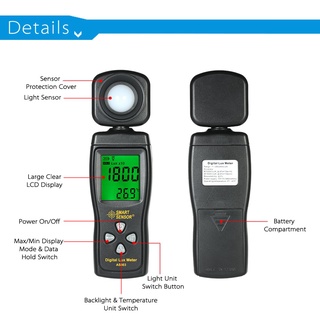 ☬✥SMART SENSOR AS803 Mini Digital Lux Meter 0-200000 Lux