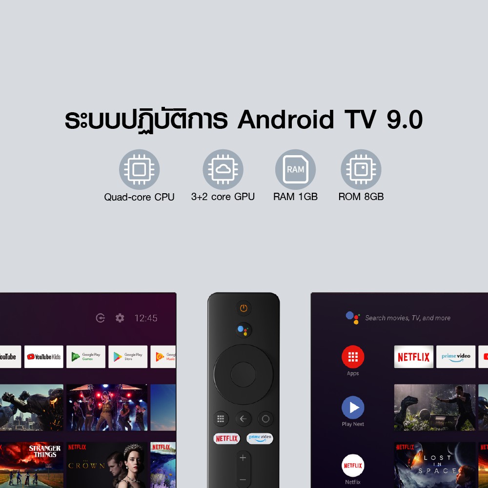 [เหลือ 1096 บ. โค้ด BBDORA9I] Xiaomi Mi TV Stick (GB Ver) แอนดรอยด์ทีวี Android TV 9.0 เชื่อมต่อ HDMI