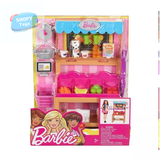 Barbie® A set of Furniture Shop Foodstuff ตุ๊กตา บาร์บี้ ชุดร้านขายของชำ babyshopy