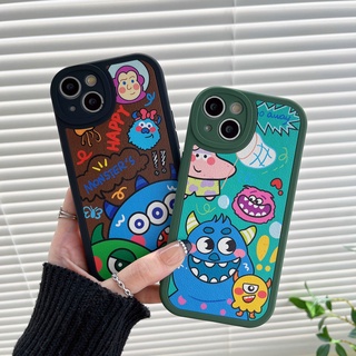 เคสโทรศัพท์มือถือ TPU แบบนิ่ม ลายมอนสเตอร์ พร้อมเคสป้องกันเลนส์กล้อง สําหรับ Infinix Hot 11 10 9 Play 11s 10s 10T Smart 5 6 Note 8 | Xmd146