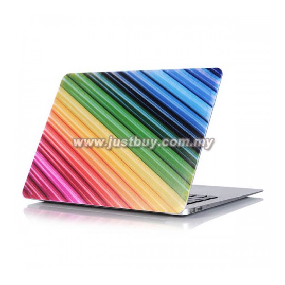 Macbook PRO Retina 13 นิ้ว A1502/A1425 Art Graphic Rubberized Hard Case - Rainbow Stripes