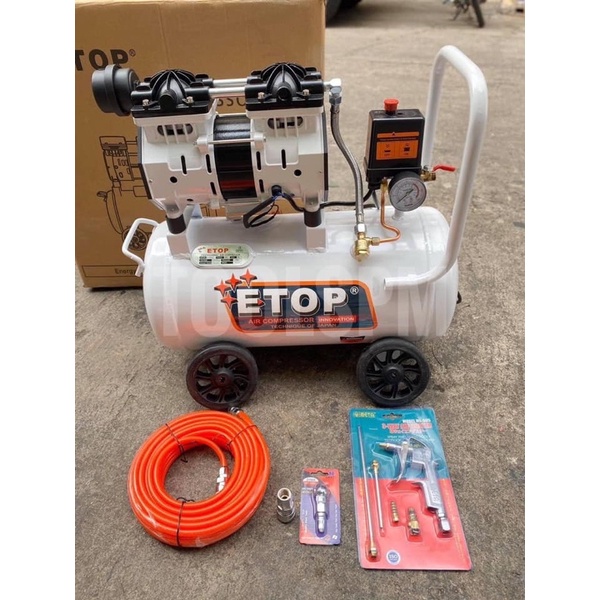 ปั๊มลม 30 ลิตร ยี่ห้อ Onsen /Bonchi / Masaki + คอปเปอร์ + สายลมใยแก้ว 15 เมตร + หัวเติมลม + ปืนฉีดลม 3 ทาง