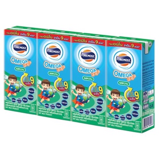 ✨ขายดี✨ โฟร์โมสต์ โอเมก้า 3 6 9 ผลิตภัณฑ์นมยูเอชที รสหวาน กลิ่นวานิลลา 180มล. x 4 กล่อง Foremost Omega 3 6 9 Sweetened V