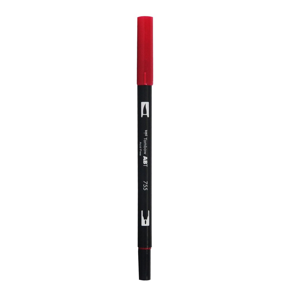 ปากกาพู่กัน 2 หัว TOMBOW AB-T 755 RUBINE RED (PC)