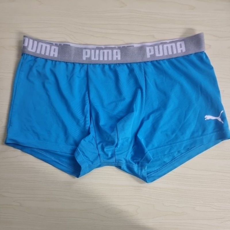 PUMA Boxer บ็อกเซอร์ชายมือสอง  เนื้อผ้า Polyester นุ่ม มัน ลื่น สีสวยมากๆ Size M เอว 29-34 นิ้ว