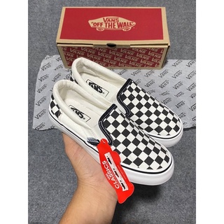 Vans slip-on ตารางขาวดำรองเท้าผ้าใบของเด็ก แบบสวม ( 24…35 ) รองเท้าผ้าใบชาย-หญิง(รีวิวจากงานจริง) สินค้าพร้อมส่ง 📦