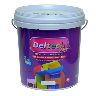 สีทาบ้านภายนอก ภายใน ขนาด 3.6 ลิตร สีน้ำ Deltech อายุการใช้งาน 5 ปี สีน้ำอะคริลิค กึ่งเงา เดลต้า ชิลล์