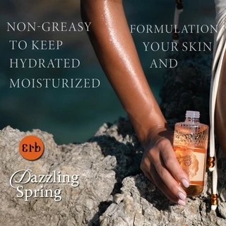 Erb Dazzling Spring Body Oil 230ml. บอดี้ออยล์ ทาผิวโกลว์ กลิ่นสวีทออเรนจ์ ผิวชุ่มชื้น หอมดอกพรีเซีย