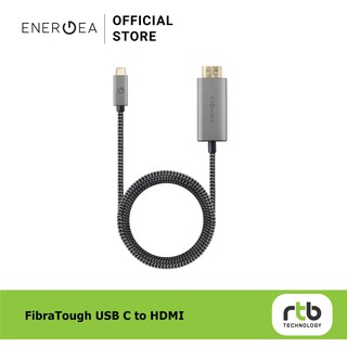 Energea สายชาร์จ Cable FibraTough USB-C HDMI  HDMI 4K@60HZ 2M - Black