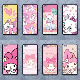 เคส Huawei P8 lite ลายแมวมารี-เมโลดี้ ขอบนิ่มหลัง แข็ง เคสมือเคสโทรศัพท์ Case เคส Tมหลังแข็ง ไม่ขูดตัวเครื่อง ไม่กัดขอบ