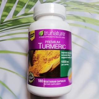 23% OFF Sale!! EXP: 04/23 ขมิ้นชันสกัด Premium Turmeric 1000 mg 180 Vegetarian Capsules (Trunature®)