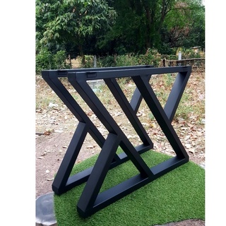 PradooSiam ขาโต๊ะสำเร็จรูป ขนาดจัมโบ้ 1คู่ ก90xส70ซม.(เหล็ก 3x1.5นิ้ว) สีดำด้าน ทำจากเหล็กกัลวาไนท์อย่างดี