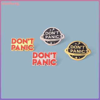 Dont Panic เข็มกลัด รูปดาวเคราะห์ สีทอง สีเงิน สําหรับผู้หญิง