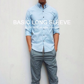 Basic Long Sleeve เสื้อ เชิ้ต oxford แขนยาว