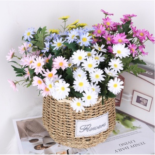 &lt;24h delivery&gt; W&amp;G  การจำลองดอกเดซี่ขนาดเล็ก 9 หัว Cosmos Chamomile ดอกไม้จำลองปลอมดอกไม้งานแต่งงานของตกแต่งบ้าน