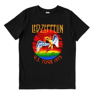 Led ZEPPELIN - US TOUR 1975 | เสื้อยืด พิมพ์ลายวงดนตรี | Merch เครื่องดนตรี | Unisex | เสื้อยืด พิมพ์ลายดนตรี | ร็อคคลาสสิก