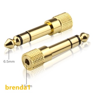 【COD】 3 Pin TRS 6.5MM Male 3.5MM Female Plug Audio Headset Microphone Guitar Recording Adapter 6.5 3.5 Aux Converter Gold-plated Cable