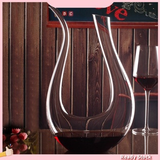 (Malukusk) 1500ml Wine Pourer Creative Clean Easily Large Capacity Big Handmade Crystal Decanter for Party