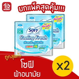 [2 ห่อ] Sofy โซฟี คูลลิ่ง เฟรซ ซูเปอร์สลิม 0.1 มีปีก 25 ซม. 7ชิ้น 8851111116010