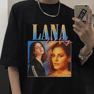 tshirtเสื้อยืดคอกลมฤดูร้อนเสื้อยืด พิมพ์ลายกราฟิก Lana Del-Rey สไตล์วินเทจ ยุค 90 ของขวัญ สําหรับผู้ชาย และผู้หญิงSto4XL