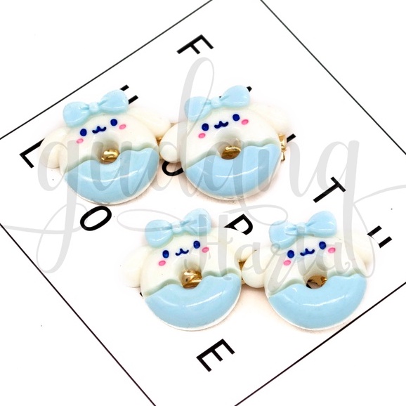 Cinnamon Donut Hairclip Blue Donut Motif GH 213317