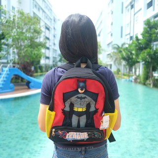 กระเป๋าเป้ ตัว Batman แบทแมน สีแดง 13นิ้ว