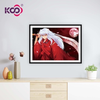 Ks ภาพปักครอสติชคริสตัล รูปการ์ตูนอนิเมะ Inuyasha 5D สําหรับตกแต่งผนังบ้าน DIY