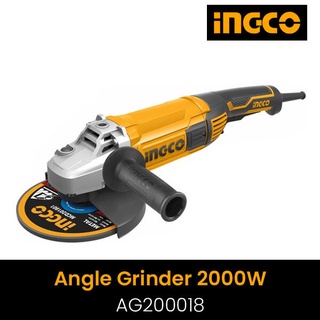 🔥ลด 200 ใส่โค้ด INCLM11🔥 INGCO เครื่องเจียรไฟฟ้า 7" 2000W รุ่น AG200018 （ 7" 180MM ANGLE GRINDER 2000W）