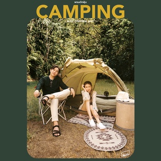 [ Mattii x Camping 2 ] พรม พรมดักฝุ่น พรมเช็ดเท้า ผ้าเช็ดเท้า พรมปูพื้น ทำจากเส้นใย PVC อย่างดี ทำความสะอาดง่ายมีกันลื่น