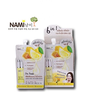 (ยกกล่อง6ซอง) Nami Lemon Honey Whitening Serum นามิ เลม่อน ฮันนี่ ไวเทนนิ่ง เซรั่ม