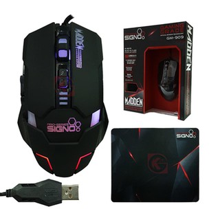 (ใช้โค๊ด NEWYYLV ลดเพิ่ม 100 บาท) เมาส์ Signo Madden Gaming mouse รุ่น GM-909