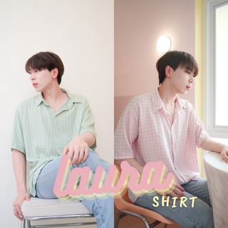 เสื้อเชิ้ตสไตล์เกาหลี ชุดคู่หมา เเละเเมว MOONIES UNISEX006: Laura Shirt