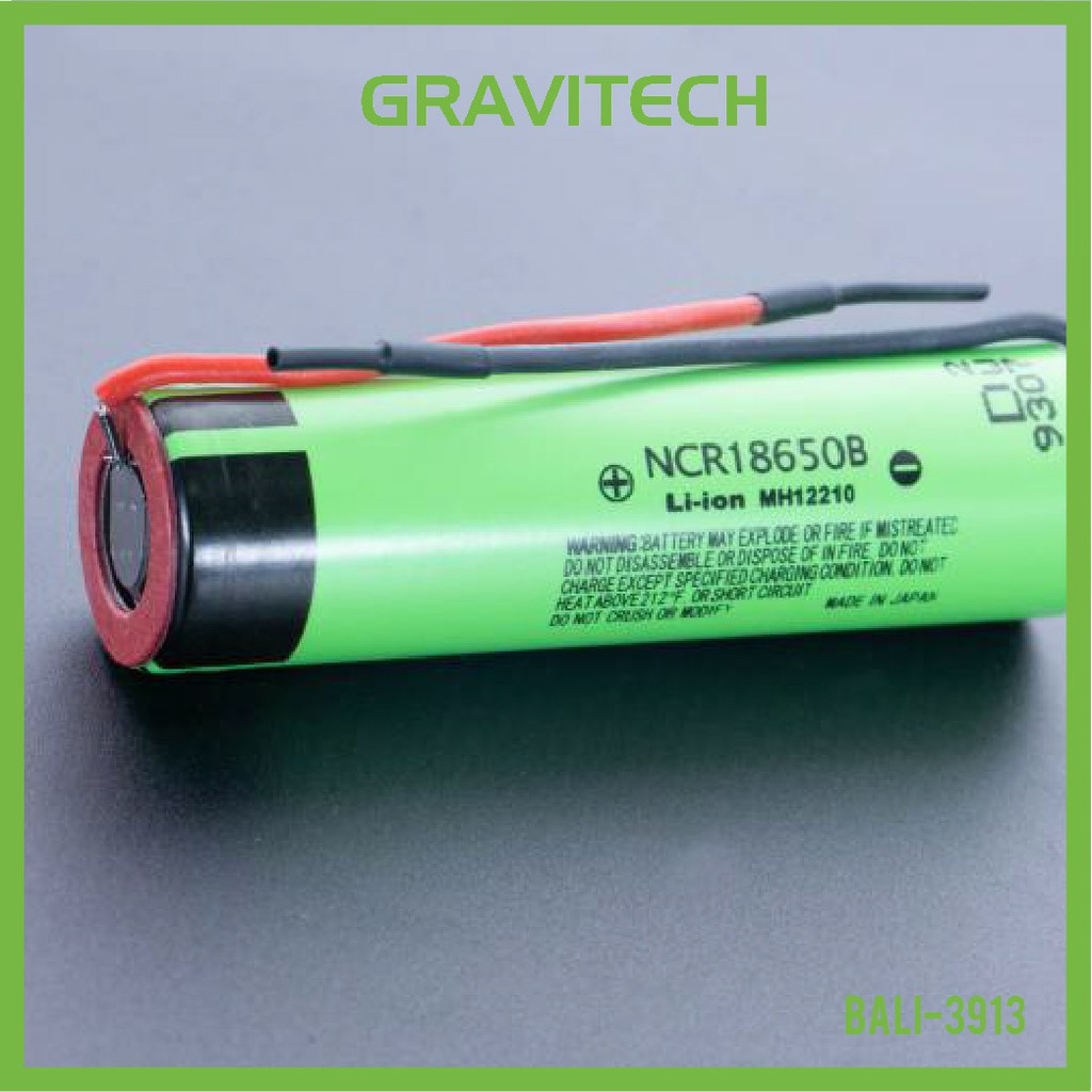 [Gravitechthai]Panasonic NCR18650B Li-ion 3.7V 3400mAh with Cables- MH12210
