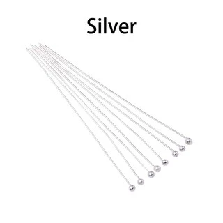 บอลพินสแตนเลสแท้สีเงิน​ TD56. 50 ชิ้น/เซ็ต