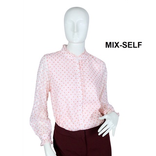 Mix-Self เสื้อแขนยาวลายจุด รุ่น FB11941 - สีชมพู ( Size M )