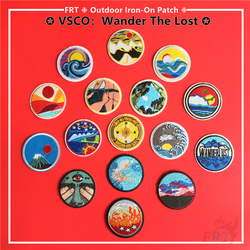 ☸ Outdoor：VSCO - Wander The Lost Iron-on Patch ☸ 1Pc 6CM DIY Sew on Iron on Badges Patches
