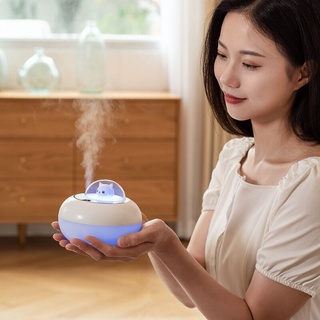 2021 ใหม่น่ารัก Cat Humidifier usb หน้าแรกเดสก์ท็อปบรรยากาศที่มีสีสันโคมไฟการ์ตูน Flying Saucer Cat Humidifier