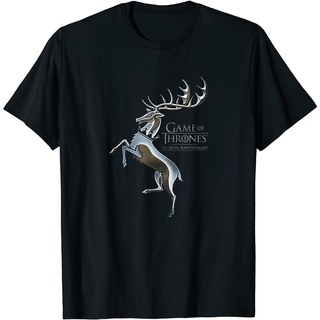 เสื้อยืดคอกลมเสื้อยืด พิมพ์ลาย Game Of Thrones Iron Anniversary Buck สําหรับผู้ชายS-4XL