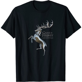 เสื้อยืดสีขาวเสื้อยืด พิมพ์ลาย Game Of Thrones Iron Anniversary Buck สําหรับผู้ชายS-4XL