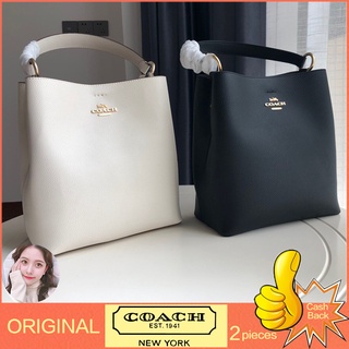 【จัดส่งฟรี】ของแท้ 100% Coach Charlie กระเป๋าถัง กระเป๋าสะพายผู้หญิง กระเป๋าถือ