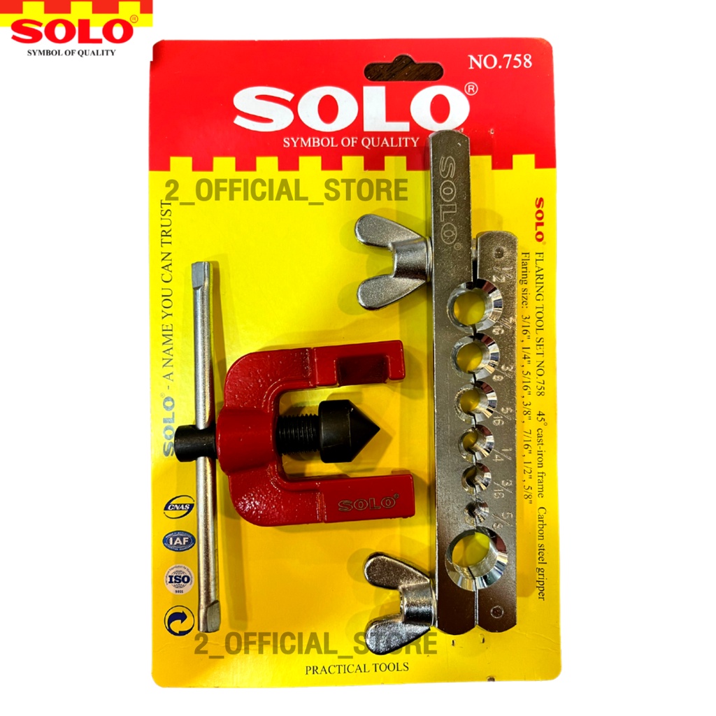 SOLO ชุดบานแฟร์ ( Flaring Tool Set) ชุดบานท่อ รุ่น 758