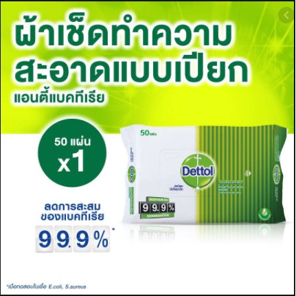 [พร้อมส่ง] Dettol ทิชชู่เปียก ทำความสะอาด พกพาสะดวก