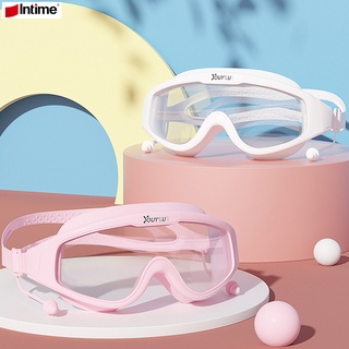 Intime แว่นตาว่ายน้ำ Swimming Goggles แว่นว่ายน้ำ แว่นตาดำน้ำ อุปกรณ์ว่ายน้ำ แว่นตาว่ายน้ำผู้ใหญ่ มี 4 สีให้เลือก