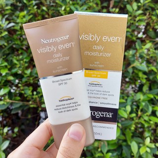 50% Sale!! นูโทรจีนา มอยส์เจอไรเซอร์ ผสมกันแดด Visibly Even Daily Moisturizer  Sunscreen SPF 30, 50ml - Neutrogena