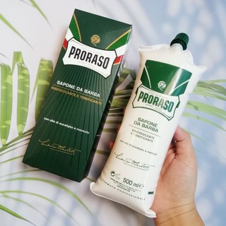 ครีมโกนหนวด ชนิดถุงขนาดใหญ่ Shaving cream REFRESHING AND TONING 500 ml (Proraso®)