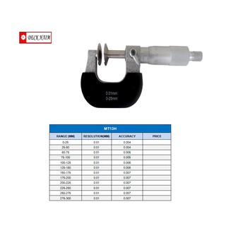 DISK MICROMETERS ไมโครมิเตอร์วัดนอกแบบปากจาน  ยี่ห้อDECKHAIM  MT13H