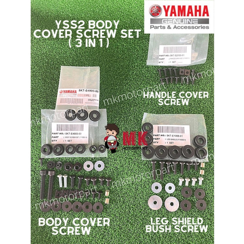 (5KT) Yamaha Y110-II / SS2 / SS110-2 / YSS 2 4VH ชุดสกรูครอบตัวถังครบชุด ( 3 IN 1 ) 3 PACK